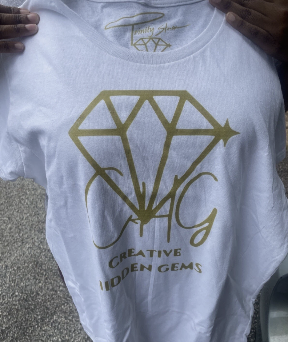 White Creative Hidden Gems T-Shirt Front